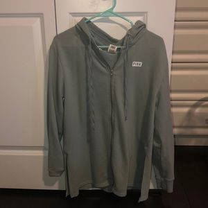 Green Zip-Up by the BRAND pink haha